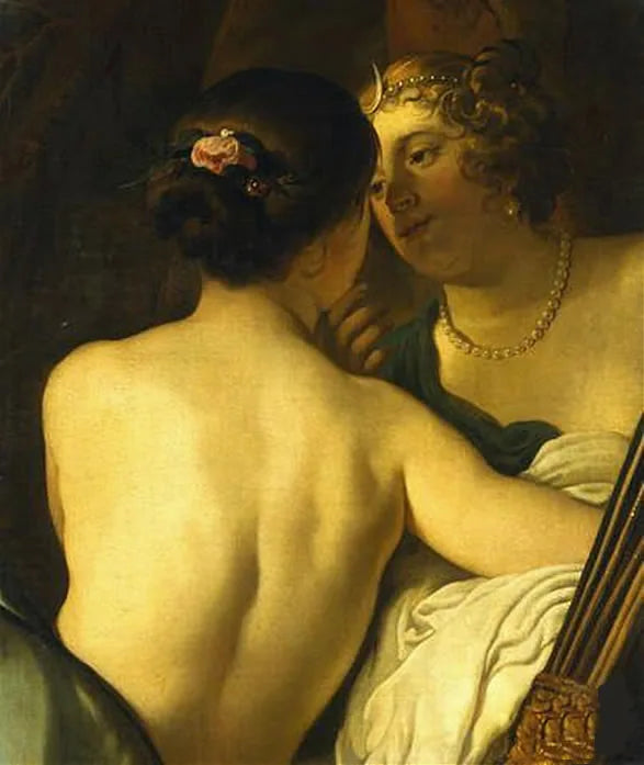 Júpiter, sob os traços de Diana, seduz Calisto - Gerrit van Honthorst