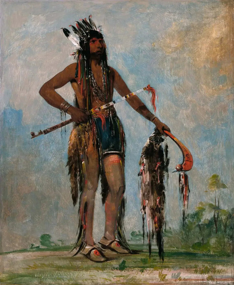 Ka-bés-hunk, Aquele que viaja por toda parte, um guerreiro - George Catlin