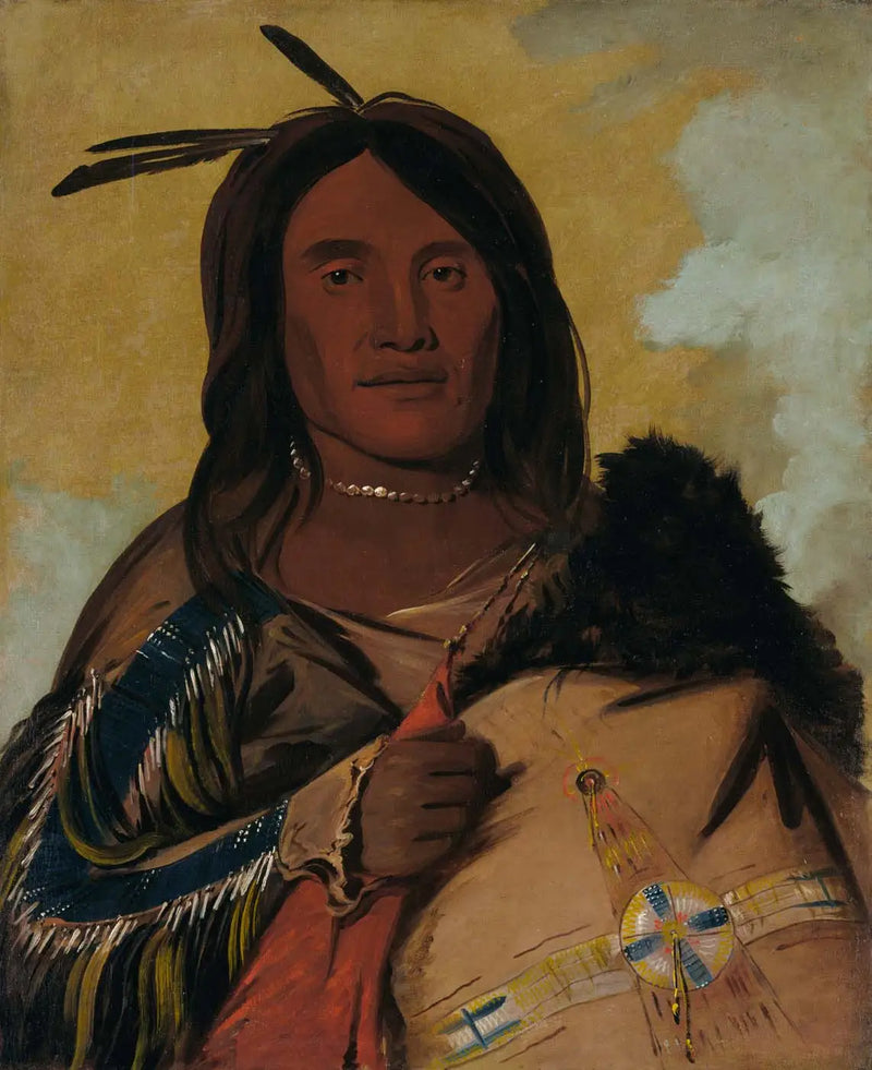 Ka-pés-ka-da, Shell Man, um Guerreiro Oglala - George Catlin