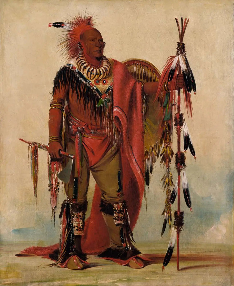 Kee-o-kúk, a raposa vigilante, chefe da tribo - George Catlin