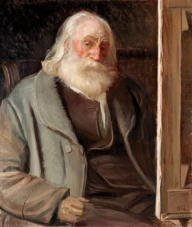 Kyhn em seu estúdio - Anna Ancher