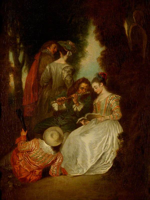 L'accord parfait - Antoine Watteau image 1 tableau peint à l’huile sur toile