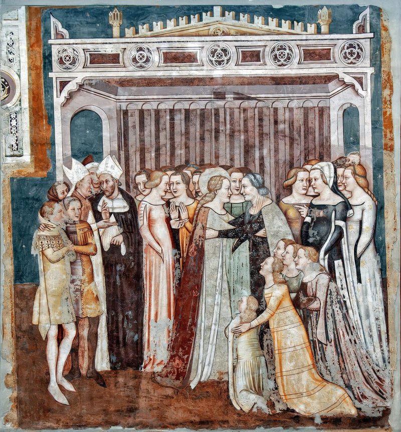 O adeus de Ursule à sua mãe (Histórias de Santa Ursule) - Tomaso da Modena