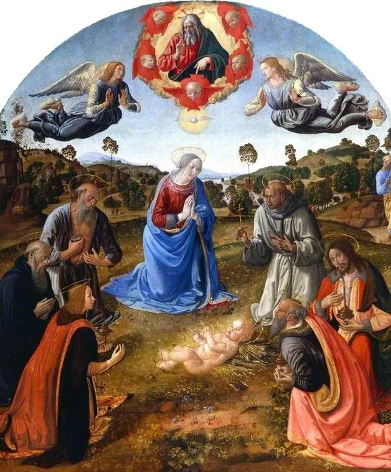 A Adoração do Menino Jesus - Cosimo Rosselli