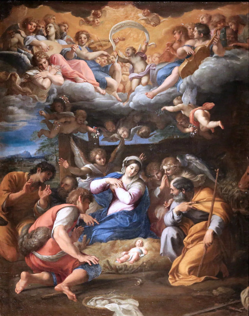 A Adoração dos Pastores - Annibale Carracci
