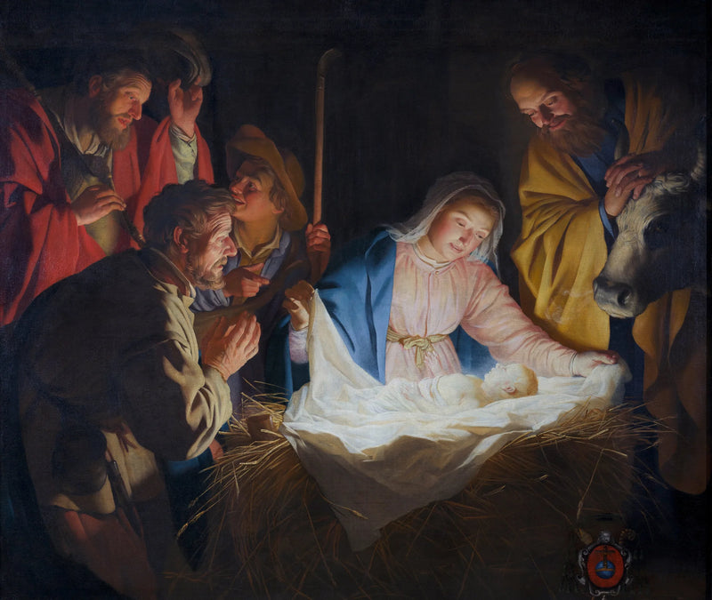 A Adoração dos Pastores - Gerrit van Honthorst