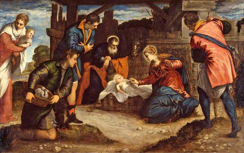A Adoração dos Pastores - Jacopo Tintoretto