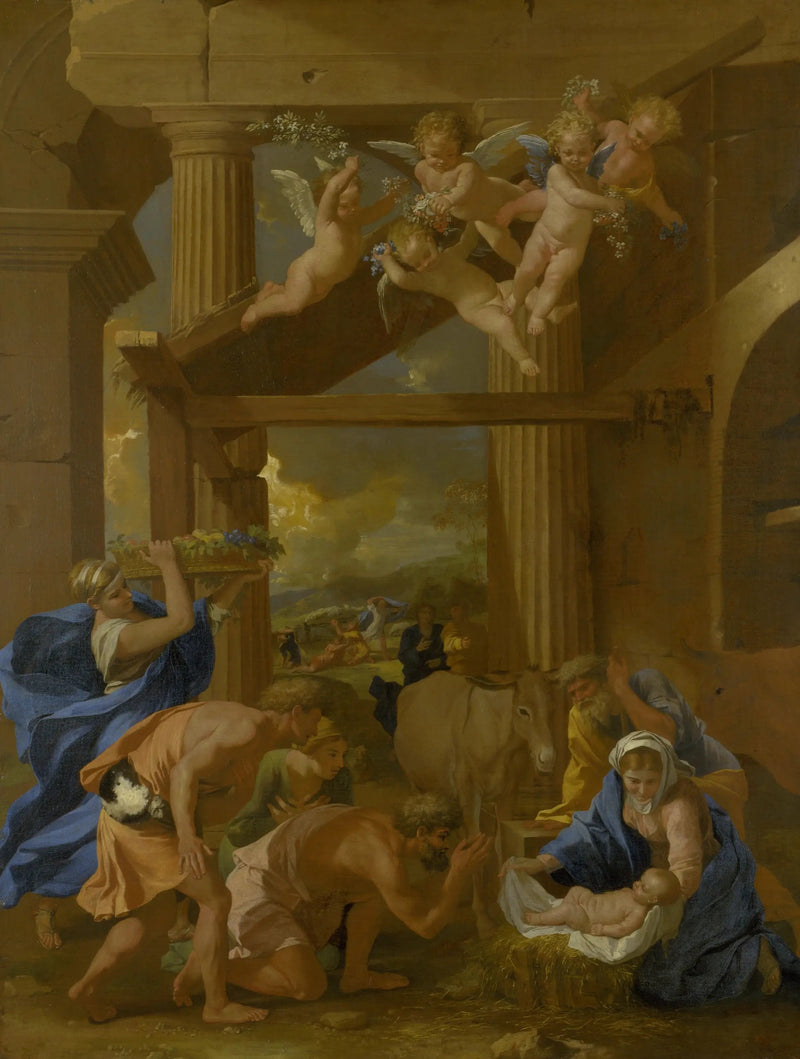 A Adoração dos Pastores - Nicolas Poussin
