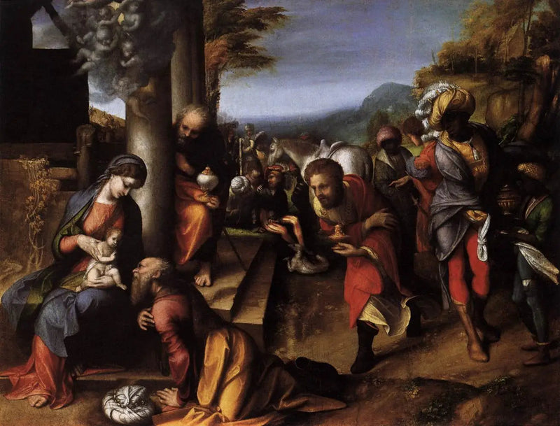 A Adoração dos Magos - Antonio da Correggio