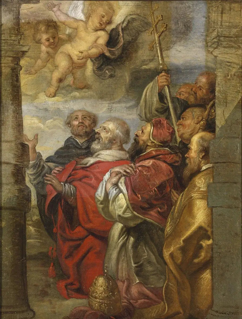 A adoração do Santíssimo Sacramento pela hierarquia eclesiástica - Peter Paul Rubens