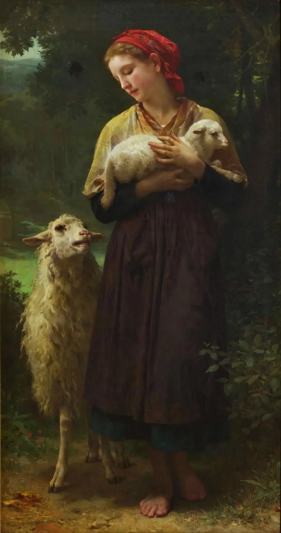 O cordeiro recém-nascido - Bouguereau