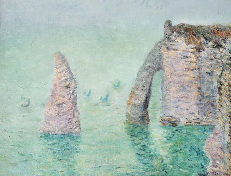 A agulha e a porta de aval (Étretat) - Gustave Loiseau