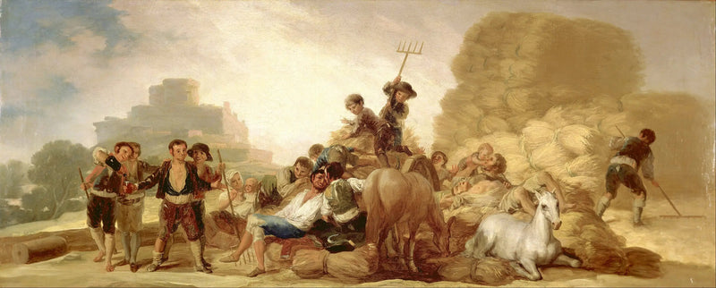 A área de debulha - Francisco de Goya