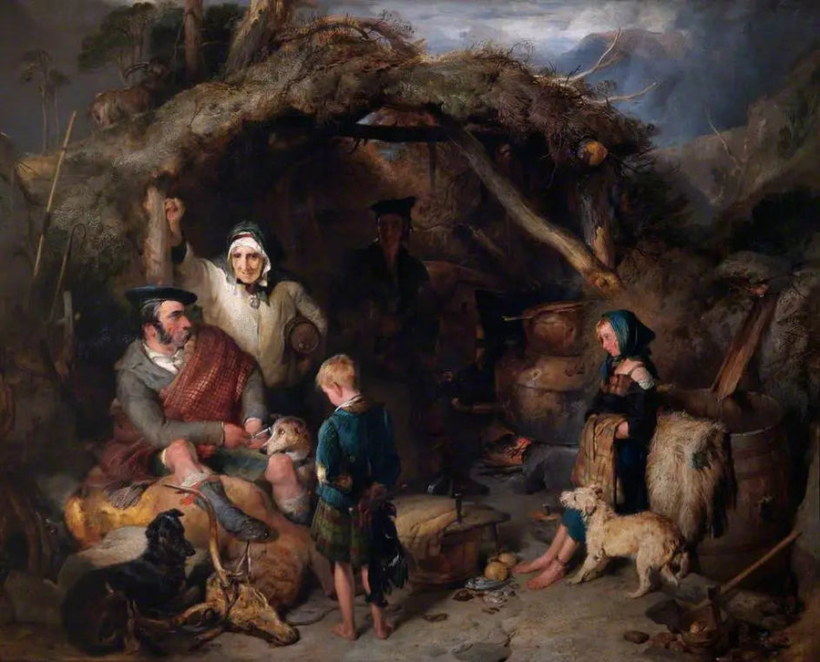O alambique ilegal de uísque das Terras Altas - Edwin Henry Landseer