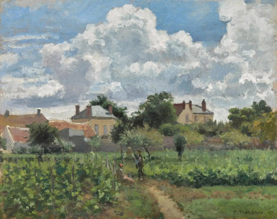 A alameda das vinhas em Pontoise - Camille Pissarro