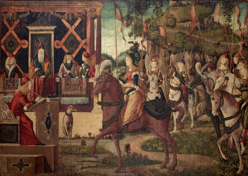 A Embaixada que Hipólito, a rainha das Amazonas, envia a Teseu, rei de Atenas - Vittore Carpaccio