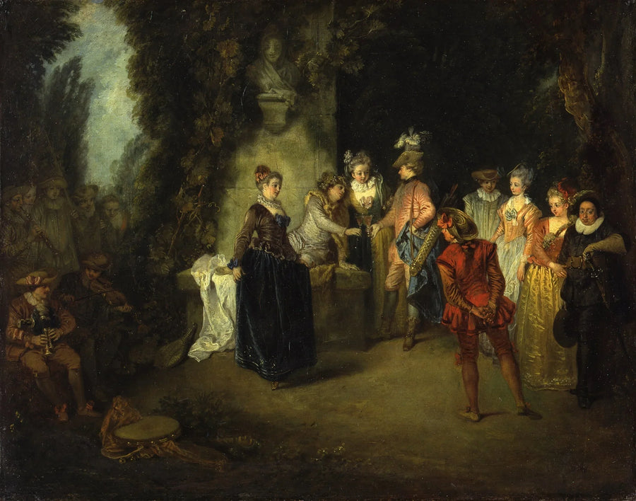 O amor na Comédia Francesa - Antoine Watteau