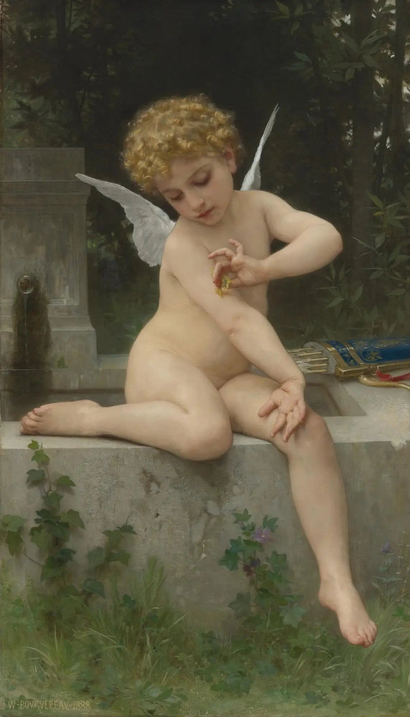 O Amor com Borboleta - Bouguereau