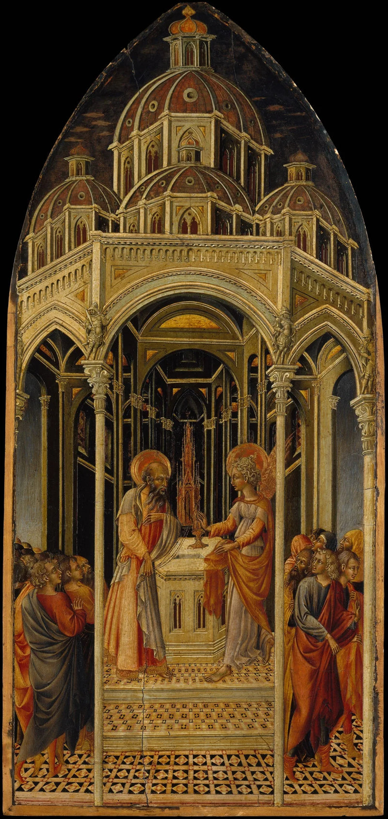 A Anunciação a Zacarias; (verso) O Anjo da Anunciação - Giovanni di Paolo