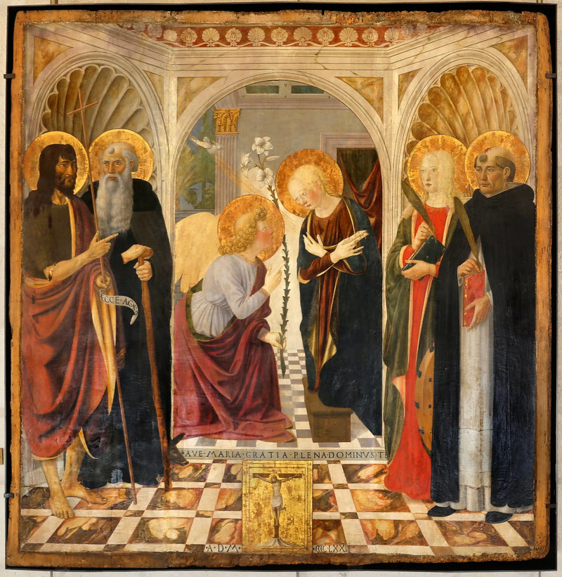 A Anunciação entre quatro santos - Cosimo Rosselli