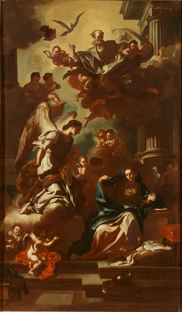 A Anunciação, modelo para o retábulo da igreja de San Rocco - Francesco Solimena