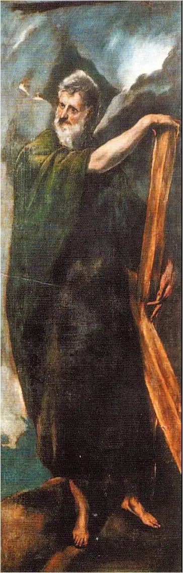 O apóstolo André de pé - El Greco