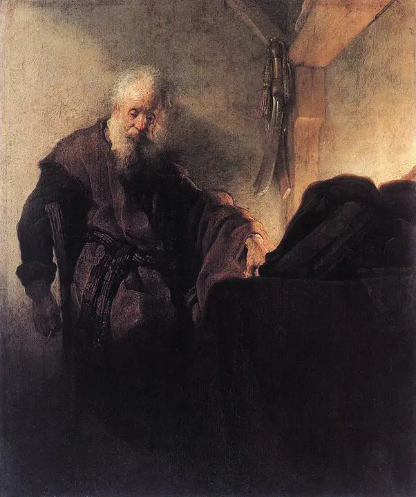 O Apóstolo Paulo em sua mesa de trabalho - Rembrandt