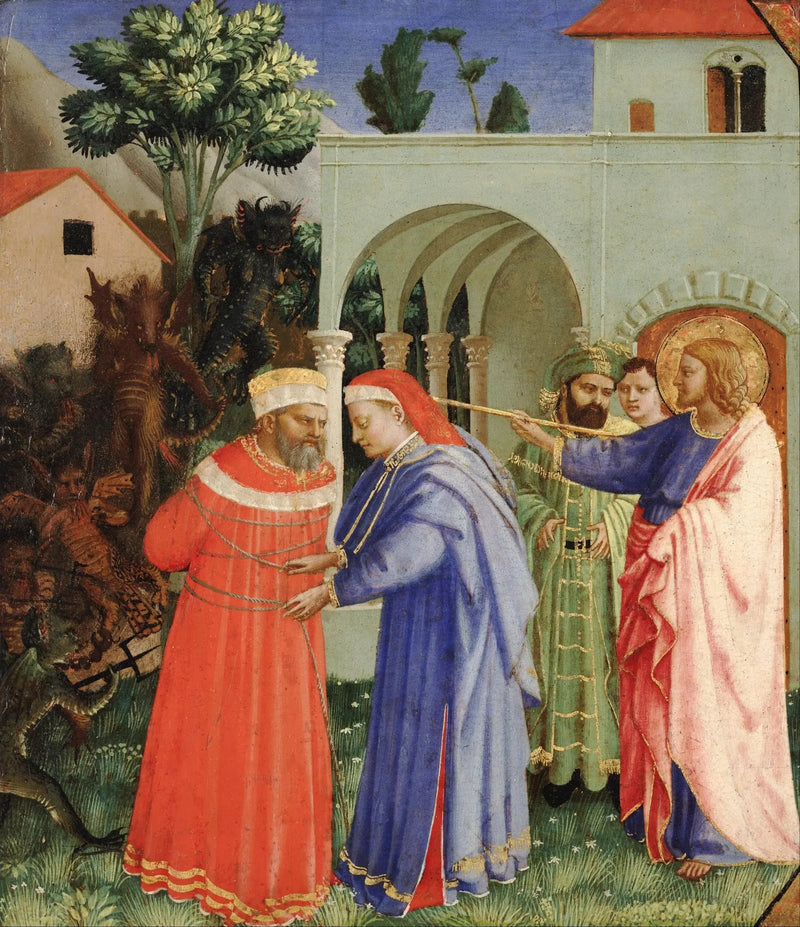 O apóstolo São Tiago Maior libertando o mago Hermogênio - Fra Angelico