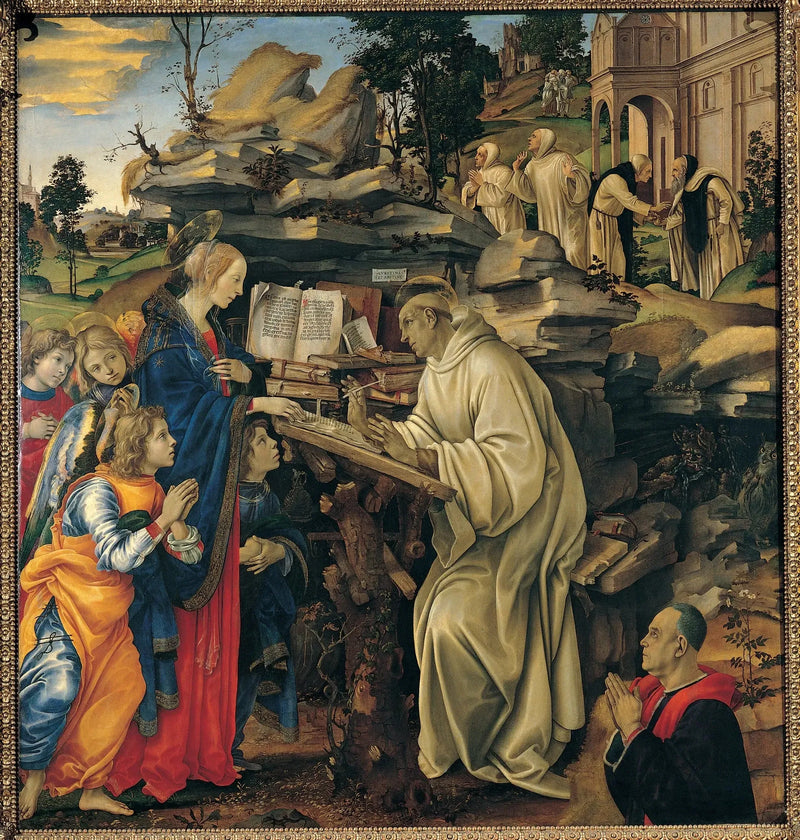 A Aparição da Virgem a São Bernardo - Filippino Lippi