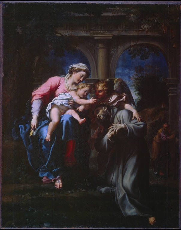 Aparição da Virgem e do Menino Jesus a São Francisco - Annibale Carracci