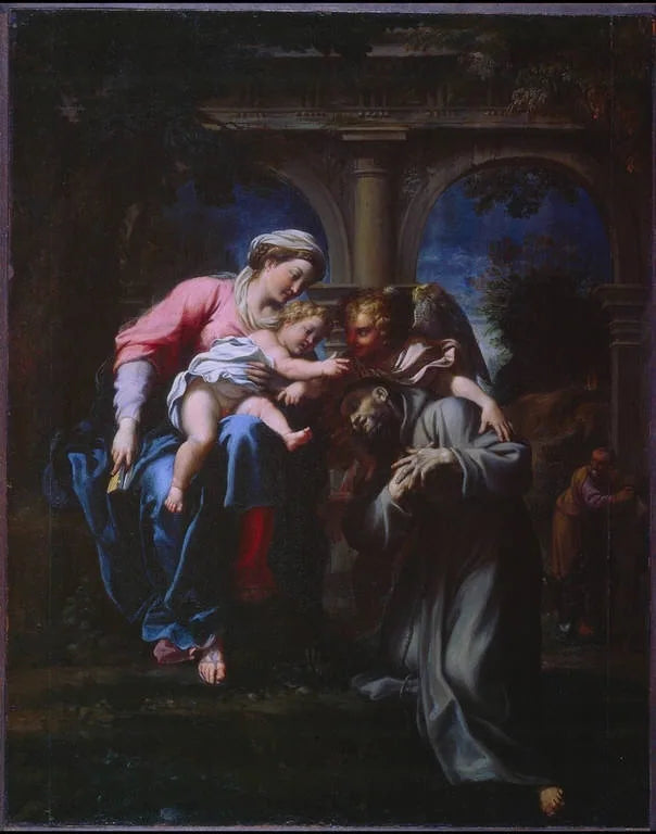 Aparição da Virgem e do Menino Jesus a São Francisco - Annibale Carracci