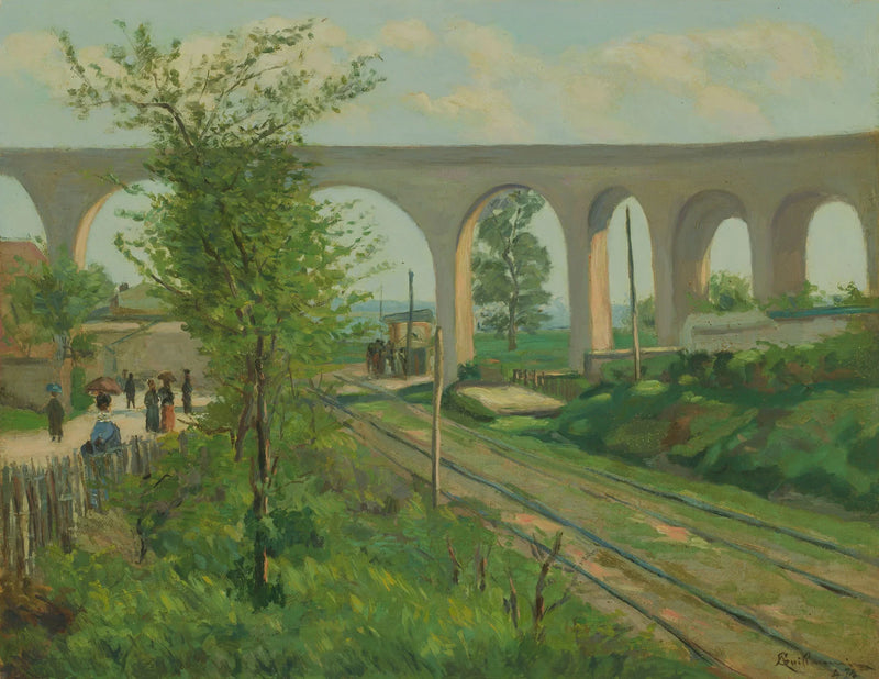 A ponte de água de Arcueil sobre a ferrovia de Sceaux - Armand Guillaumin