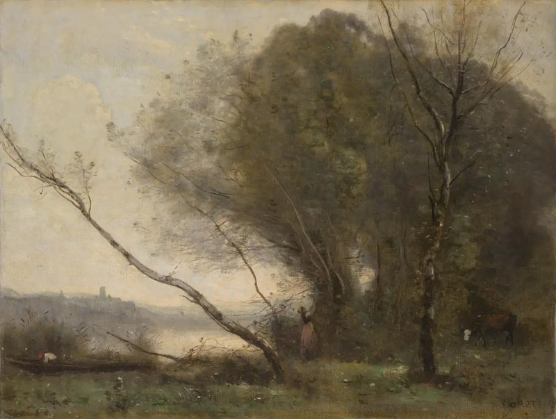 A árvore curva - Jean-Baptiste Camille Corot