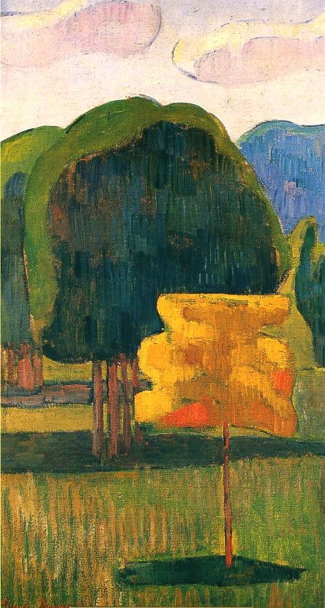 A árvore amarela - Émile Bernard