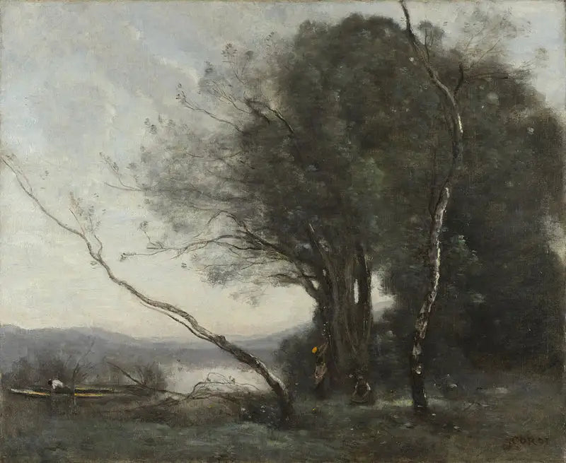 A árvore inclinada - Jean-Baptiste Camille Corot
