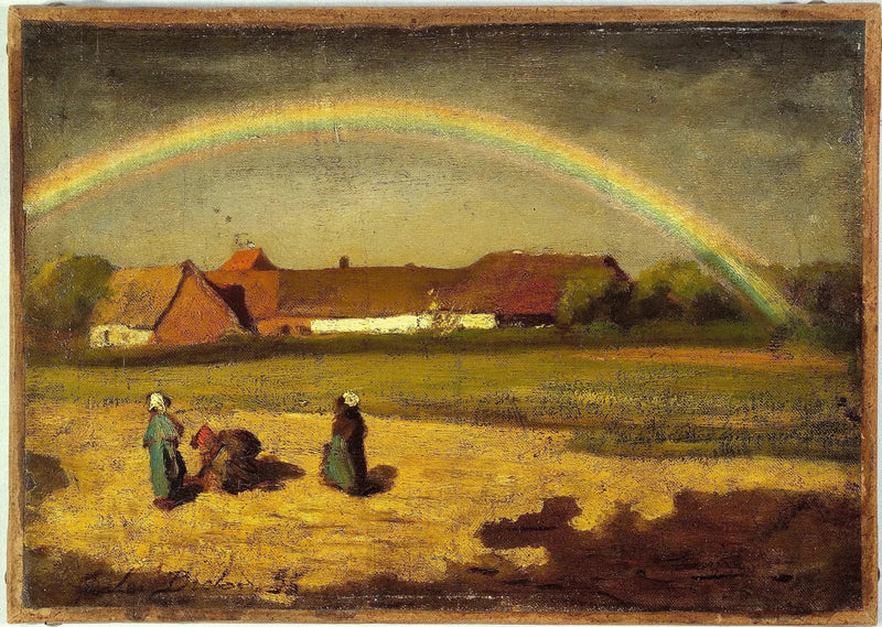 O arco-íris em Courrières - Jules Breton