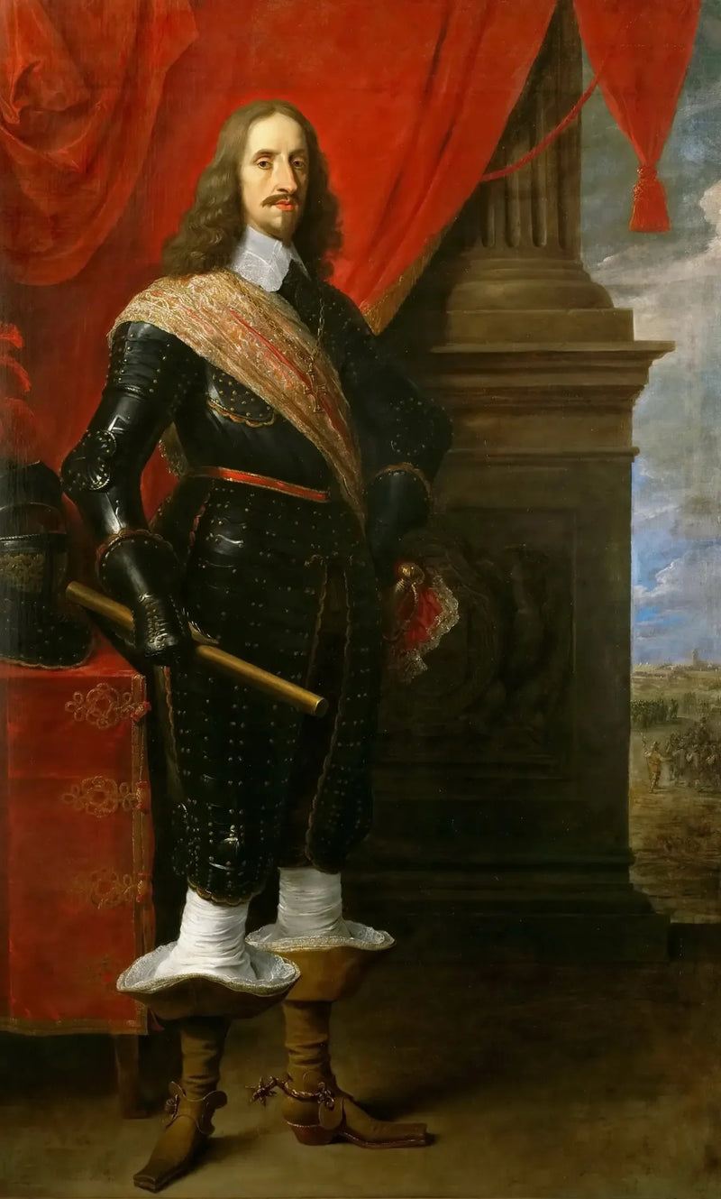 O arquiduque Leopoldo Guilherme, com a sede de Gravelingen ao fundo - David Teniers, o Jovem