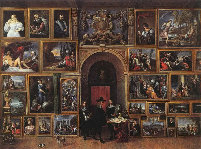 O Arquiduque Leopoldo-Guilherme em sua galeria - David Teniers, o Jovem