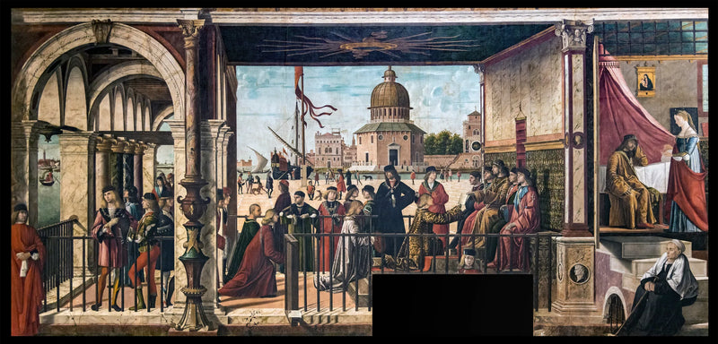 A Chegada dos Embaixadores Ingleses na Corte do Rei da Bretanha - Vittore Carpaccio