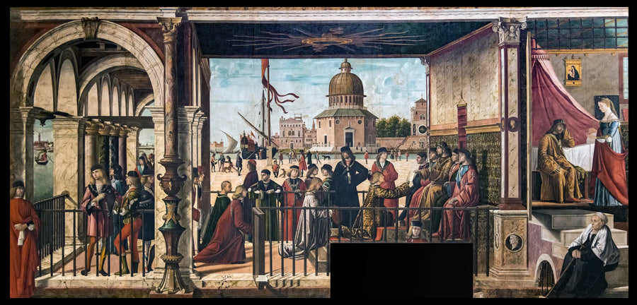 A Chegada dos Embaixadores Ingleses na Corte do Rei da Bretanha - Vittore Carpaccio
