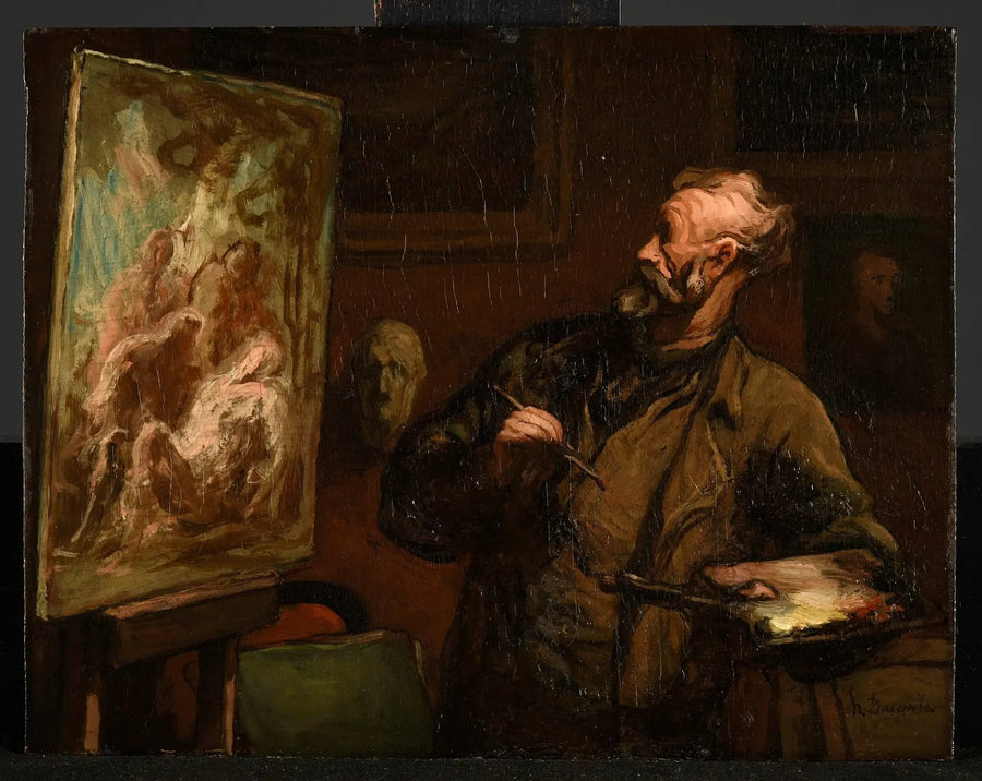 A artista na sepultura - Honoré Daumier