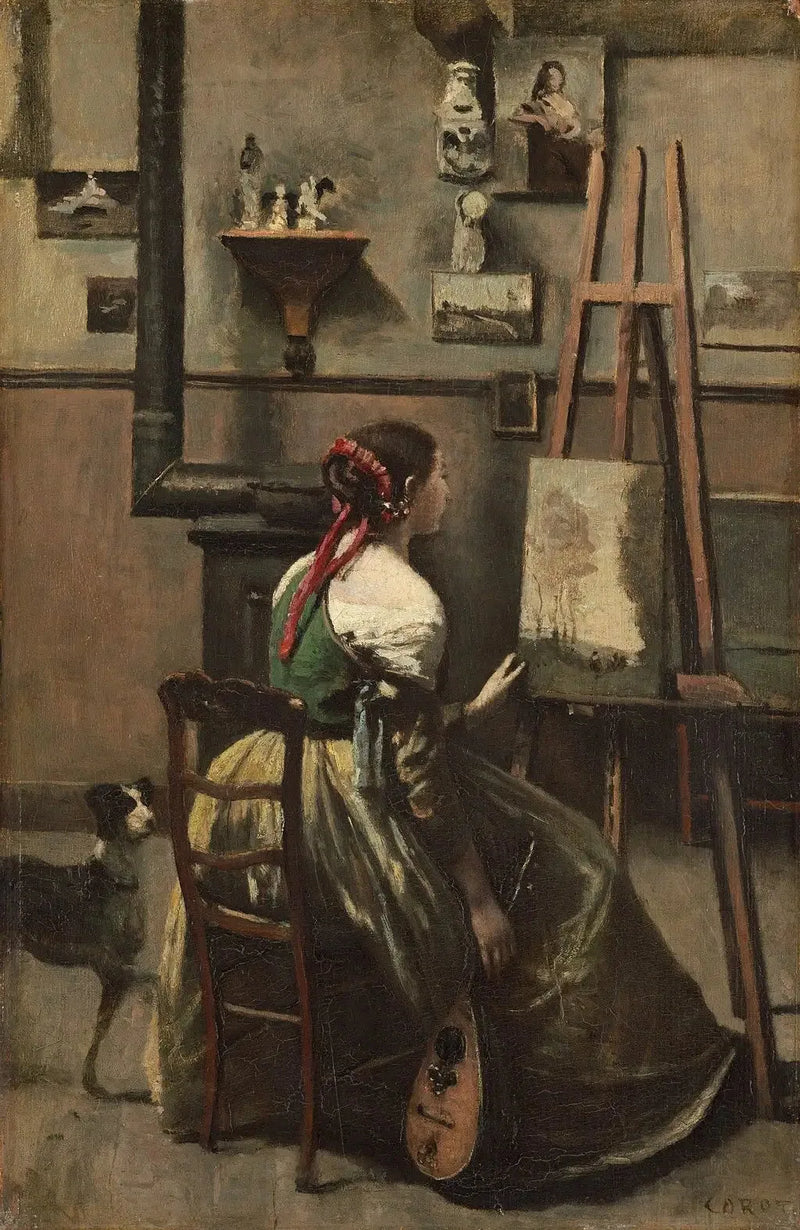 O Atelier do Artista - Jean-Baptiste Camille Corot