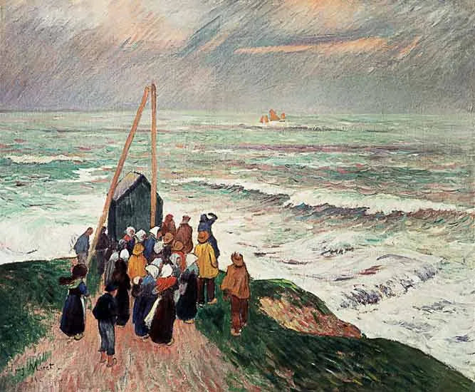 A espera pelo retorno dos pescadores - Henry Moret