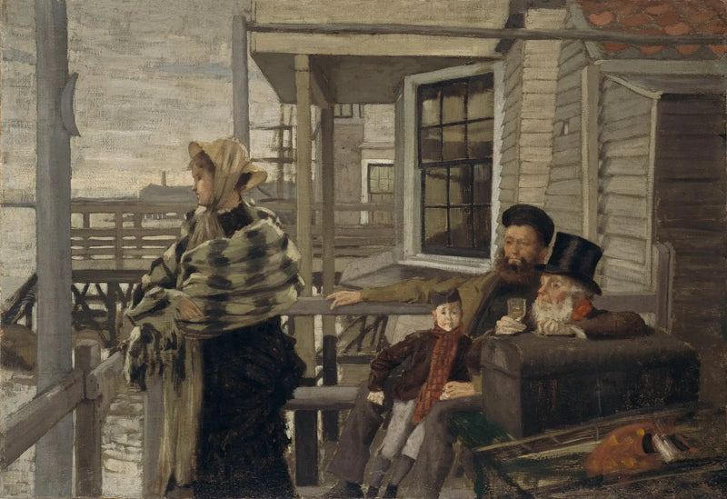 A pousada dos Três Corvos, Gravesend - James Tissot