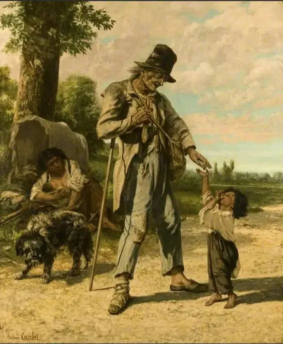 A esmola de um mendigo em Ornans - Gustave Courbet
