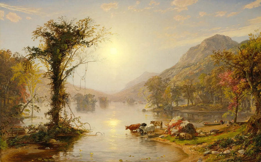 O outono no lago Greenwood - Jasper Francis Cropsey