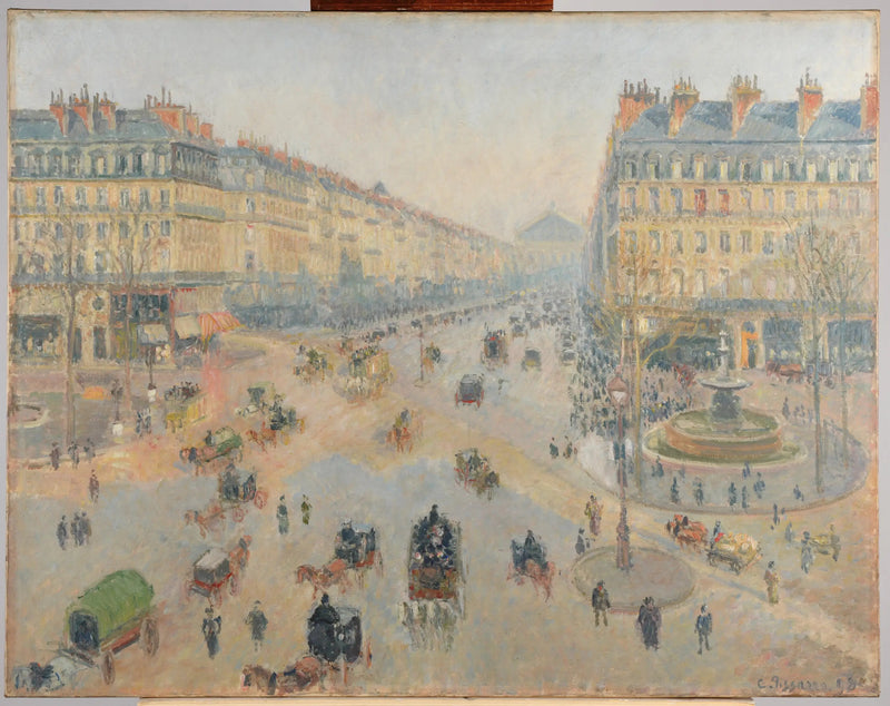 A Avenida da Ópera - Camille Pissarro