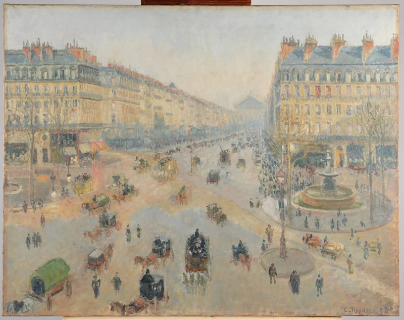 A Avenida da Ópera - Camille Pissarro