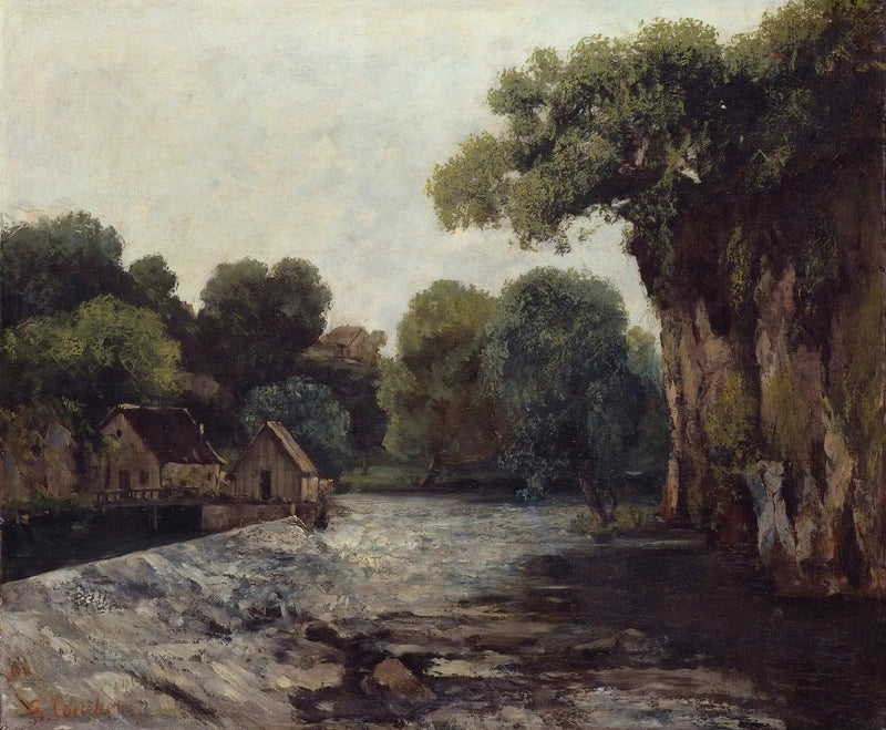 A comporta do rio Loue - Gustave Courbet