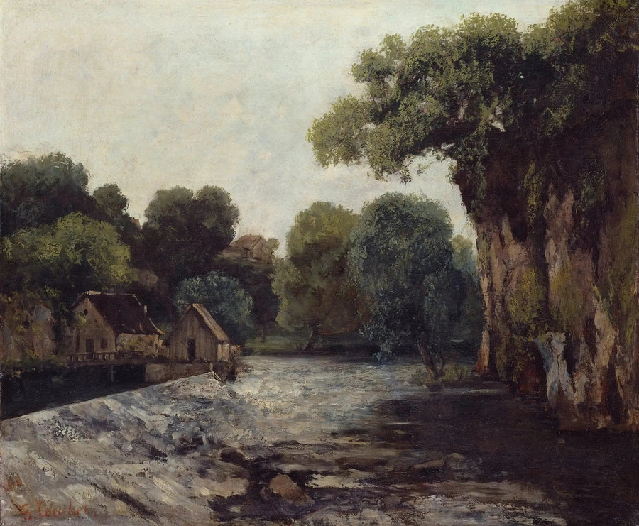 A comporta do rio Loue - Gustave Courbet